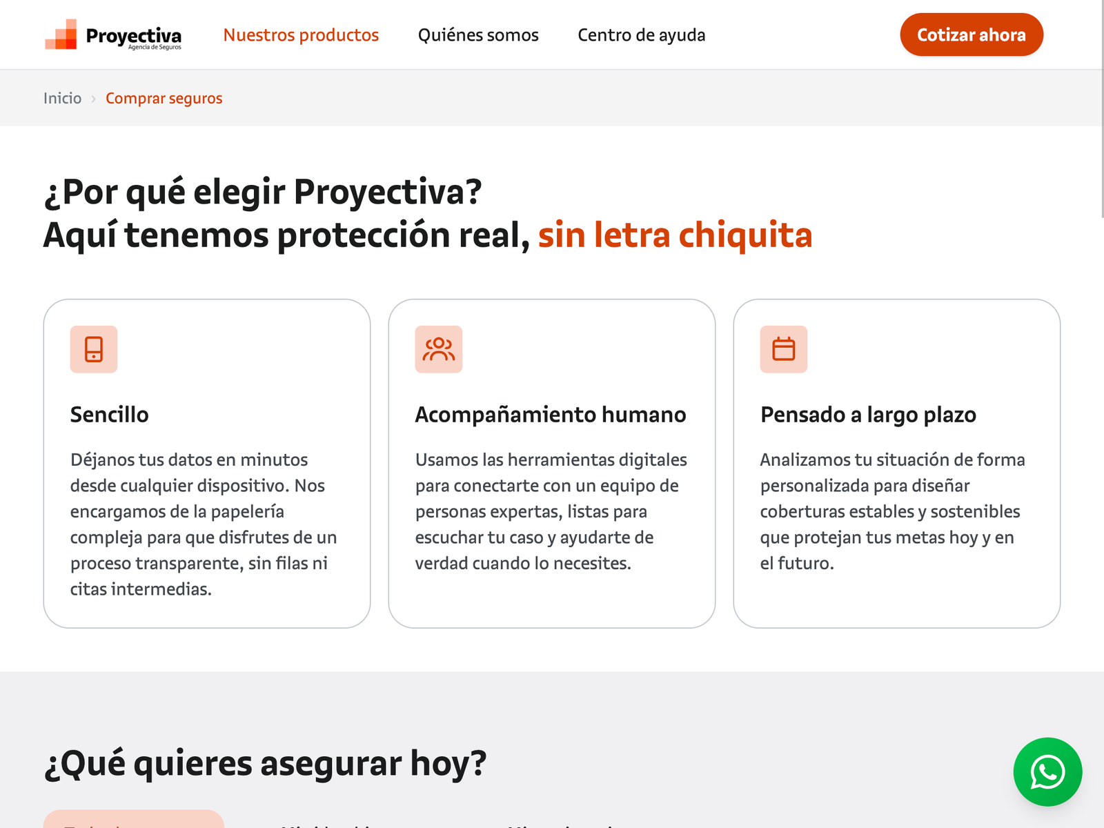 Proyectiva Seguros - Productos